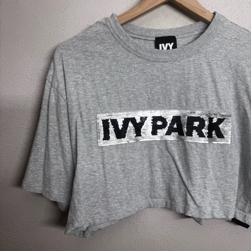 Ivy Park - Reverse Sequin Crop Top - Size Medium … - image 3